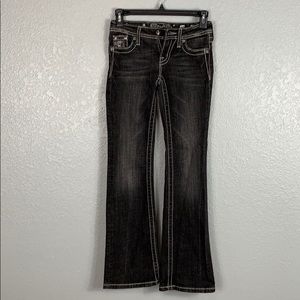 Miss Me Black Denim Boot Cut Kids Jeans